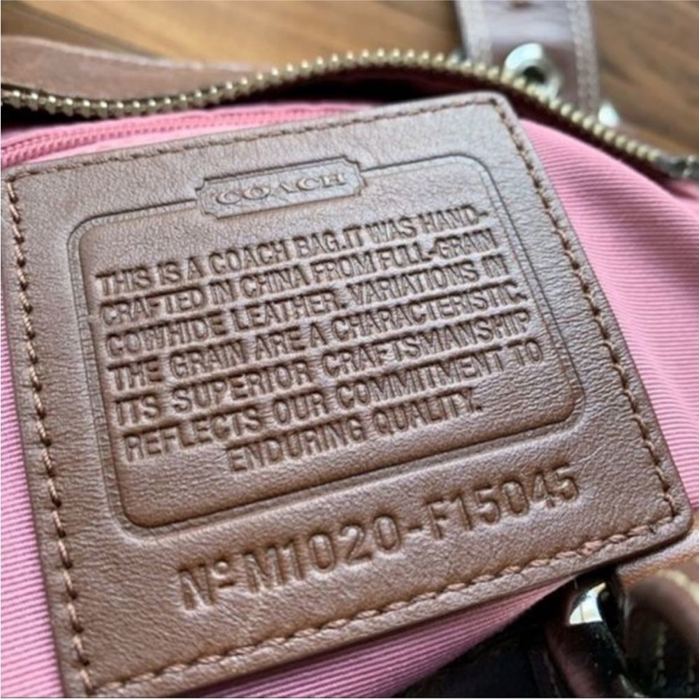 Coach Brown and Cream SoHo Leather Tote Bag - Picture 6 of 11